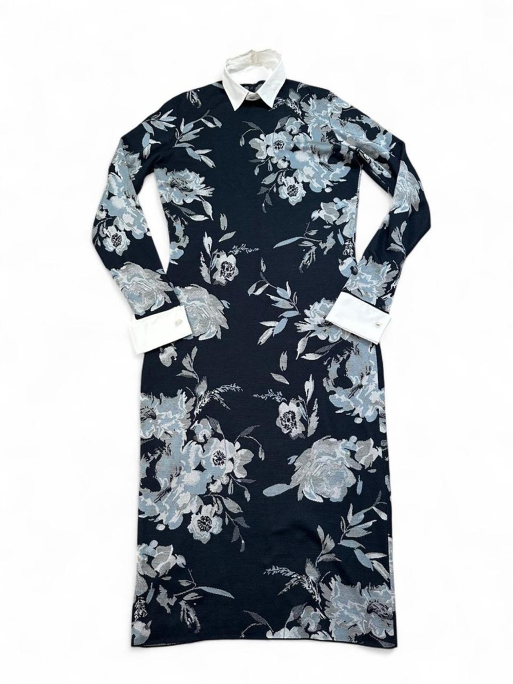 Ralph Lauren Purple Label‎ Women’s Floral Jacquard Sweater Day Full Length Dress